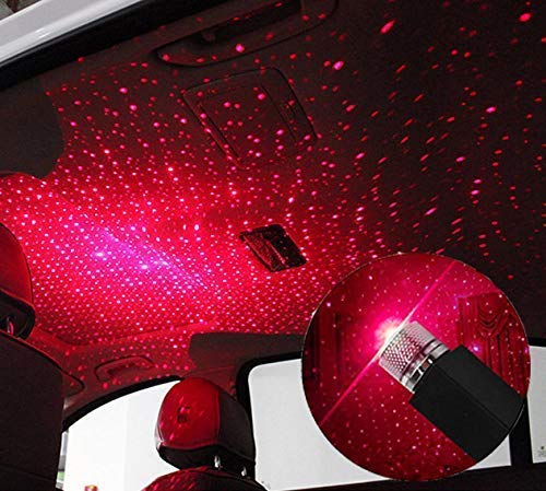 Interior Atmosphere LED Lamp Ambient USB Star Light Auto Roof Projector